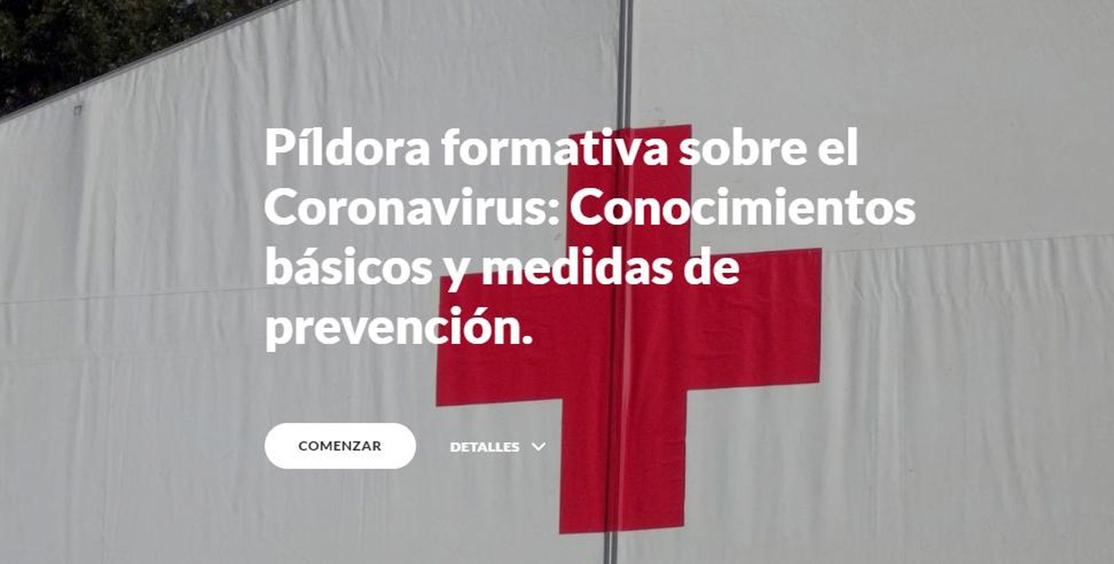 Cruz Roja Española ofrece, de manera gratuita y en abierto, un curso sobre información básica sobre el COVID-19.