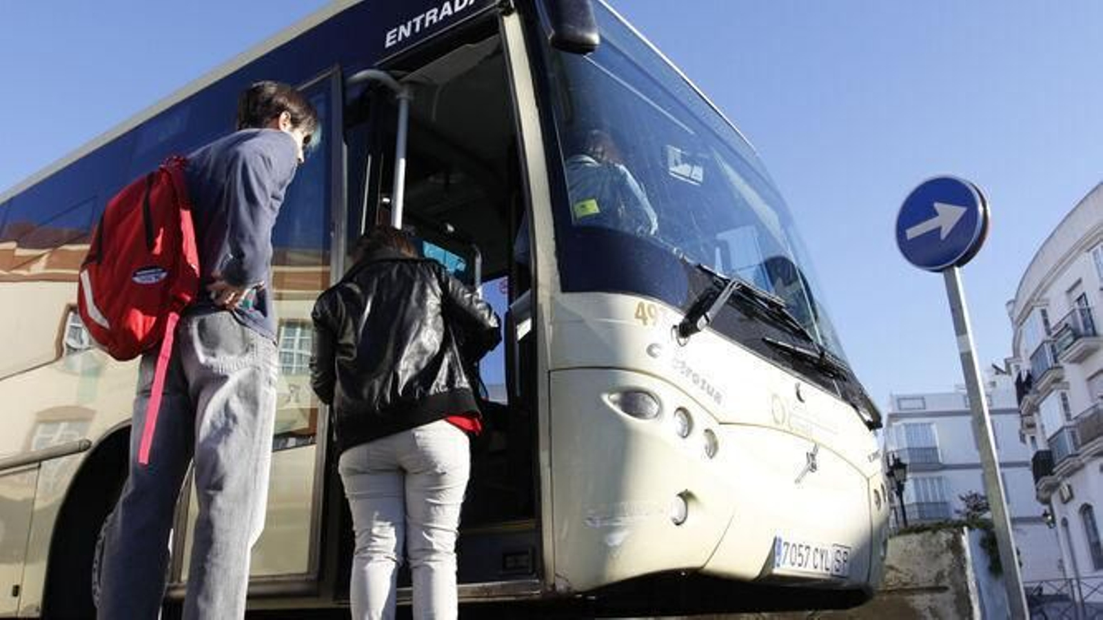 Uno de los autobuses interurbanos con parada en Chiclana