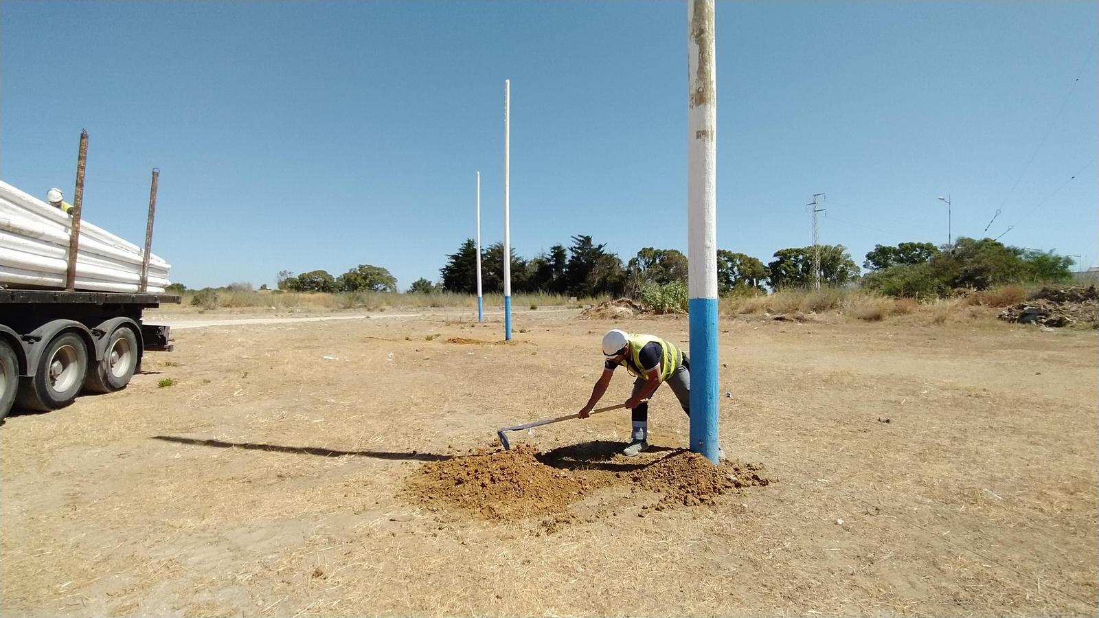 Preparativos para la Feria del Carmen en San Fernando