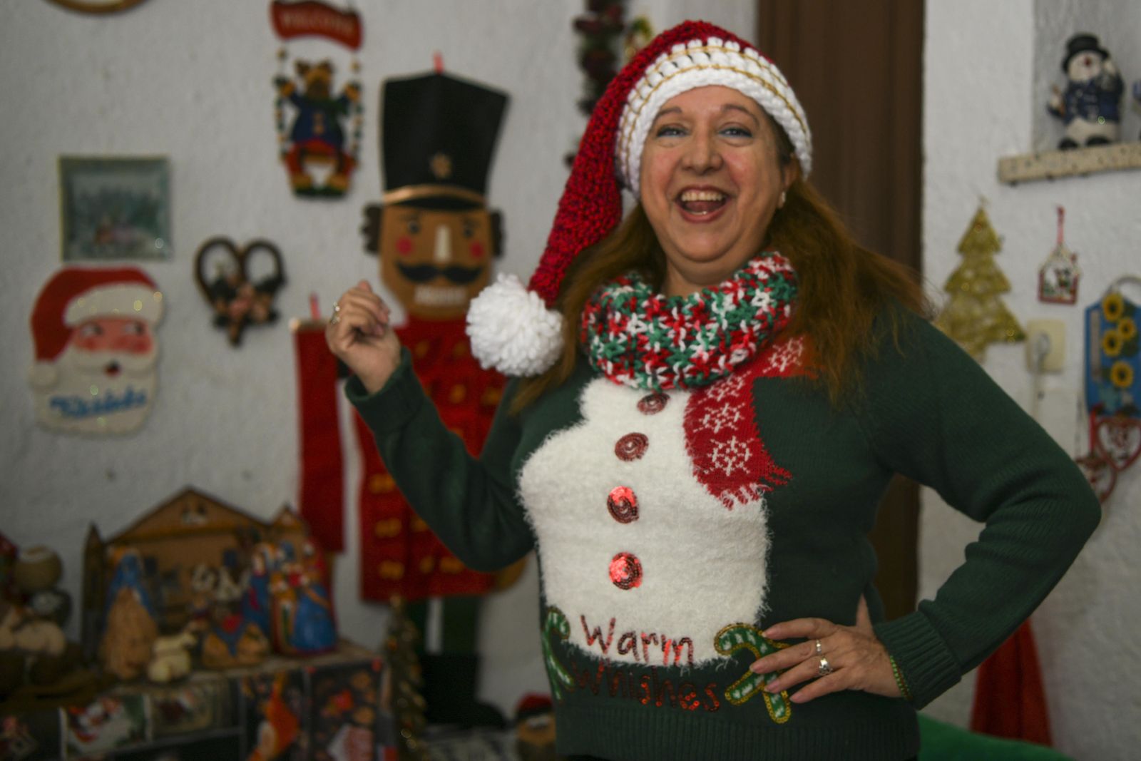 Fotos de la casa decorada por Navidad de la Mamá Noel de España