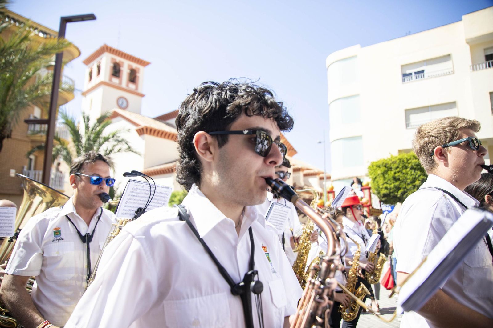 Las imágnes de la misa y procesión en honor a San Marcos en El Ejido