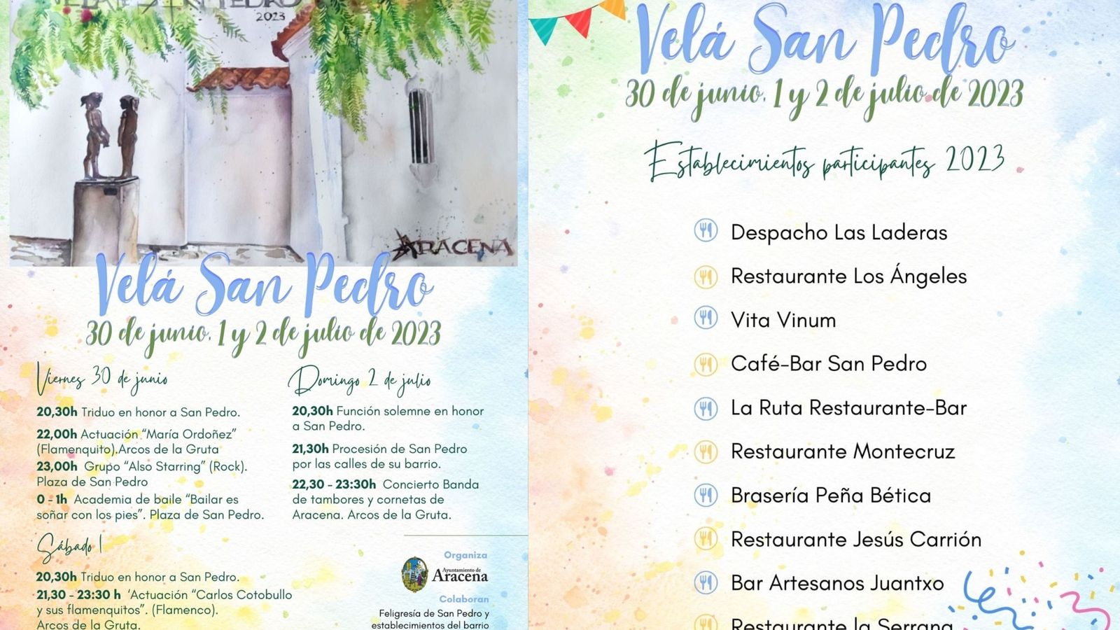 Programación y establecimientos participantes