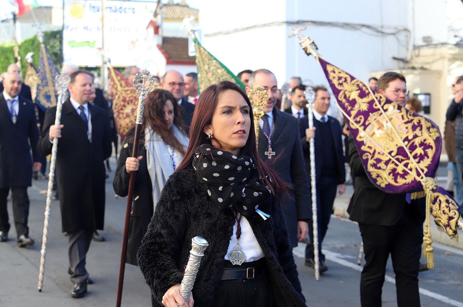 Imágenes del ambiente en la procesión de San Sebastián