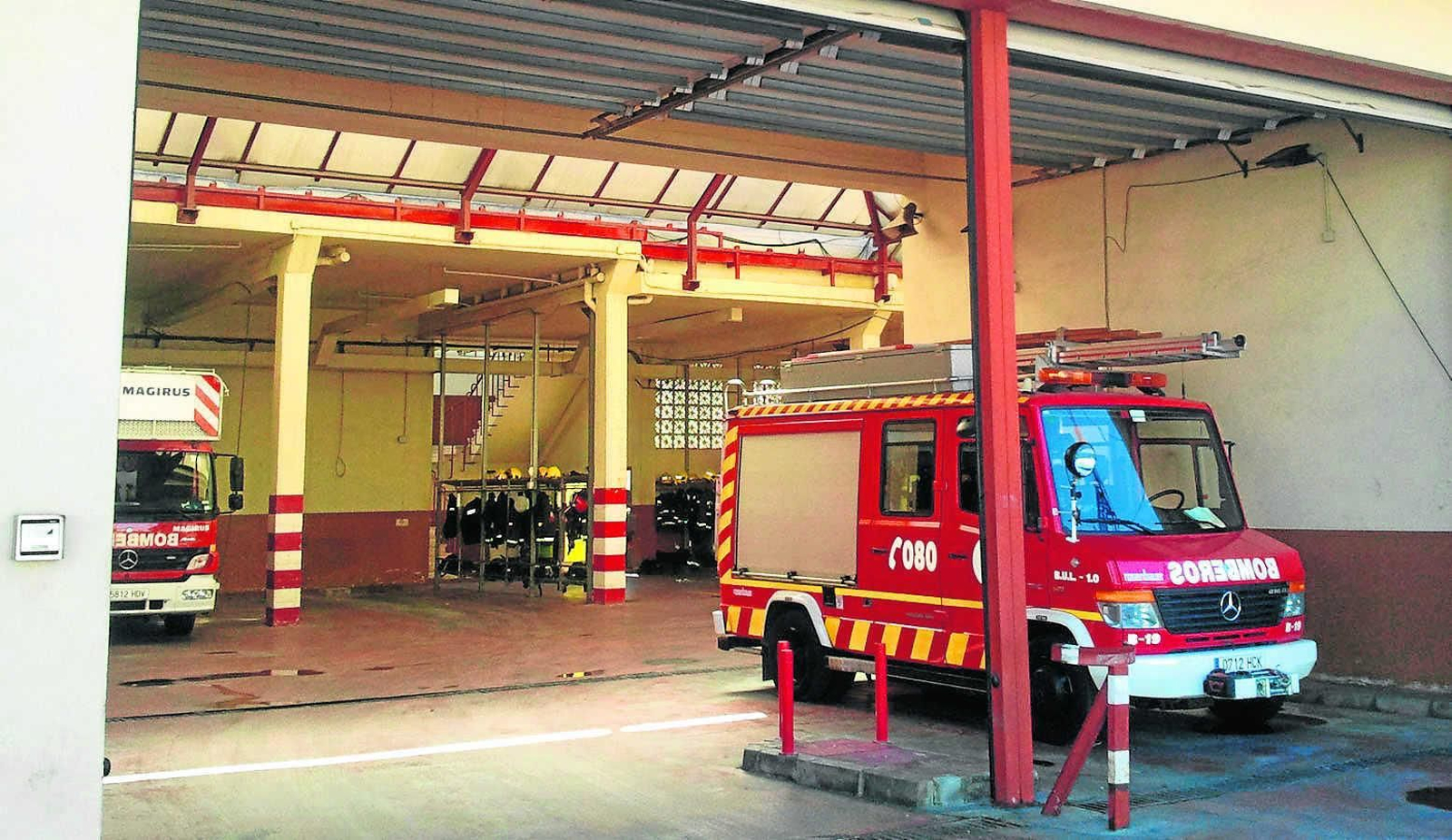 Imagen de archivo del interior del parque de bomberos de Martiricos.