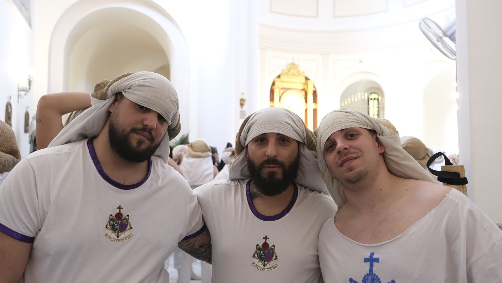 La procesión del Encuentro por las calles de Almería, en imágenes