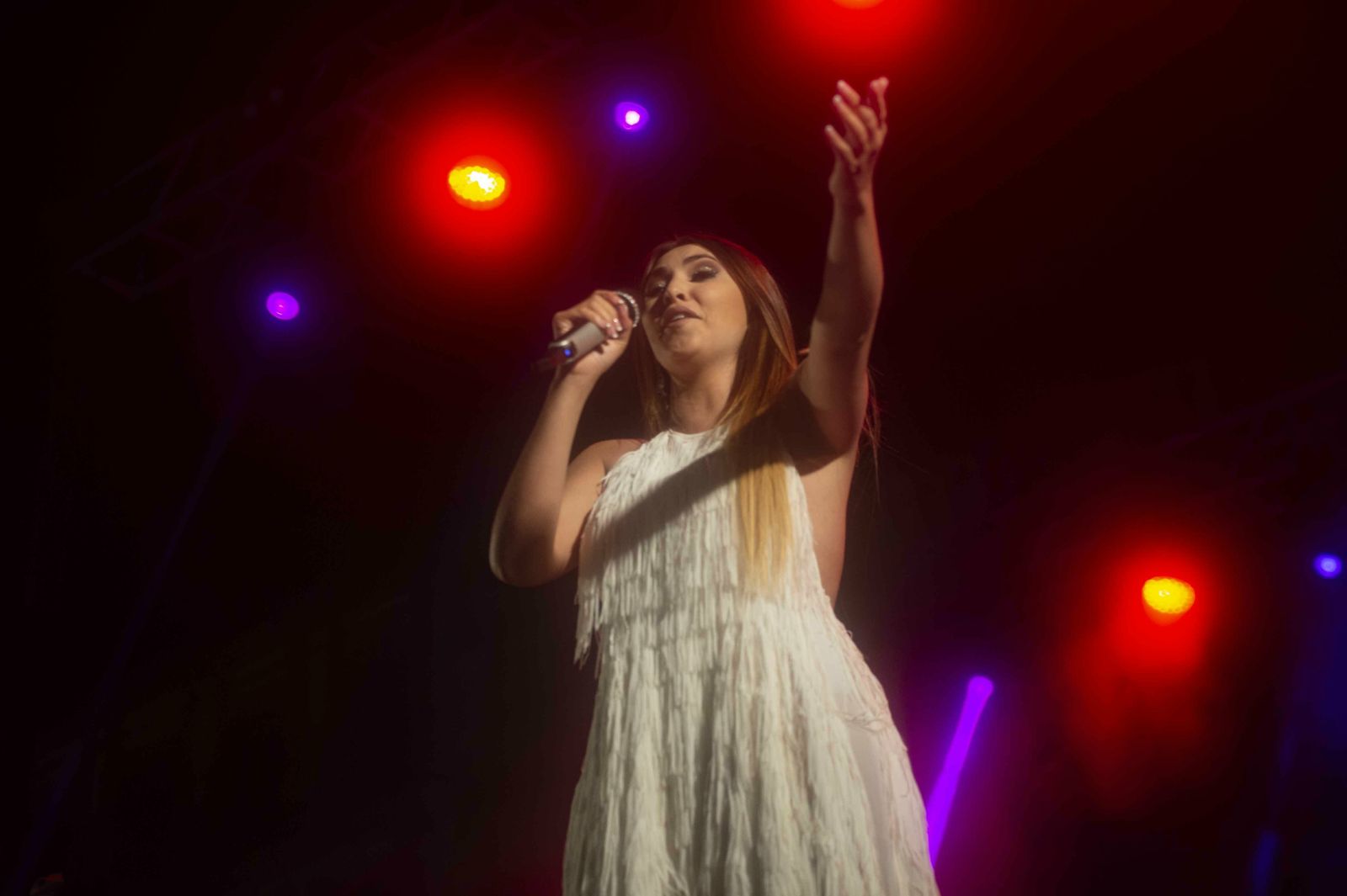 Sarayma, en su multitudinario concierto en la plaza de la Corredera.