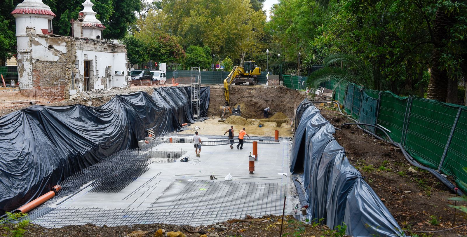 El sótano ya excavado.