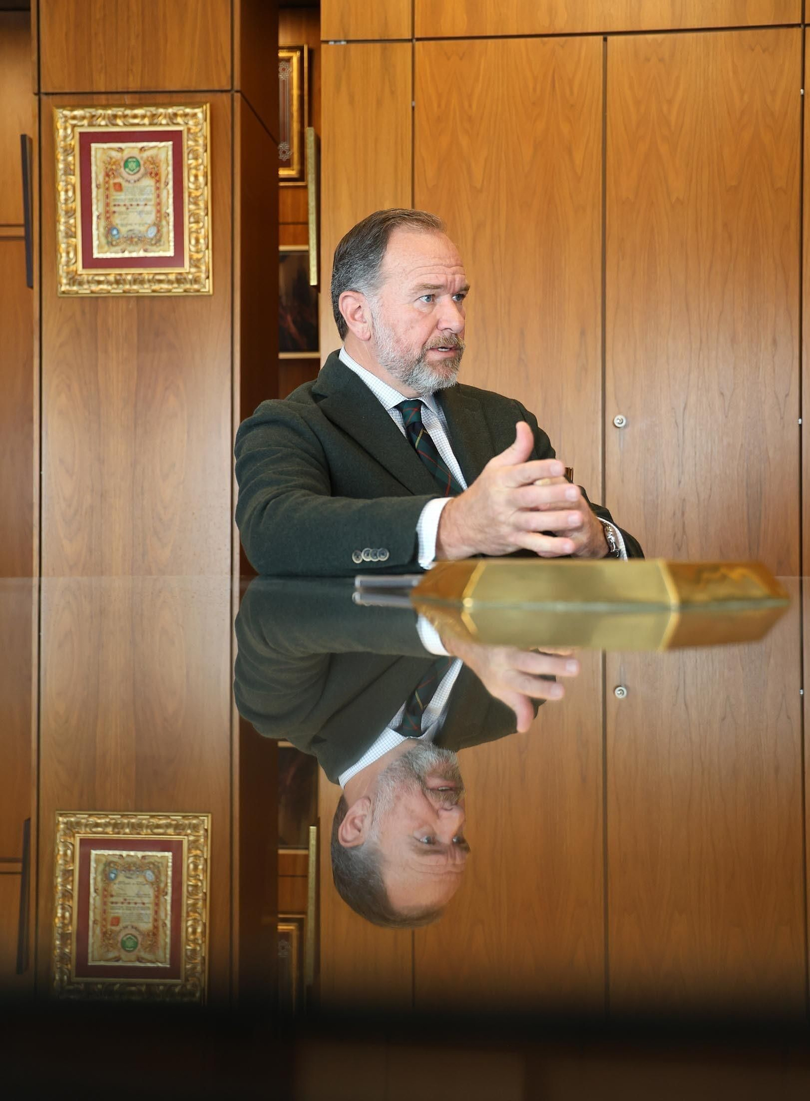 José Luis García-Palacios Álvarez, durante la entrevista.