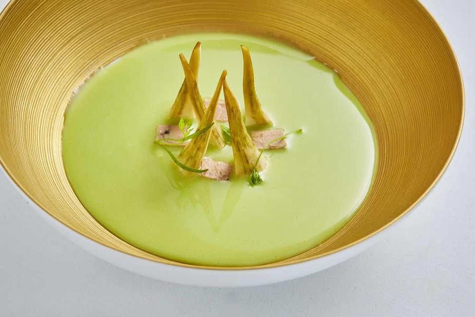 Plato de menu degustación.