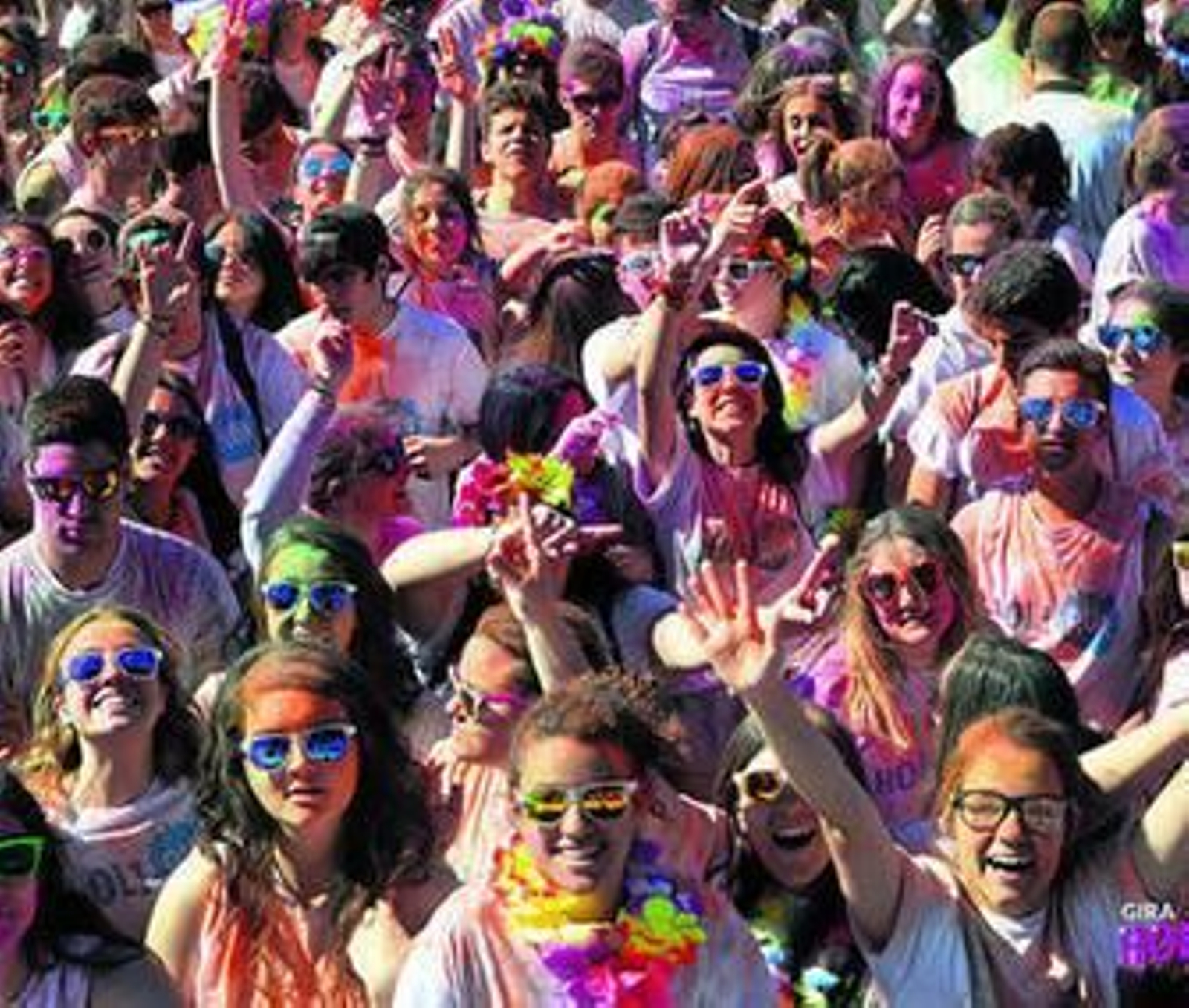 Una imagen de una edición de la Holi Run celebrada en Valencia.