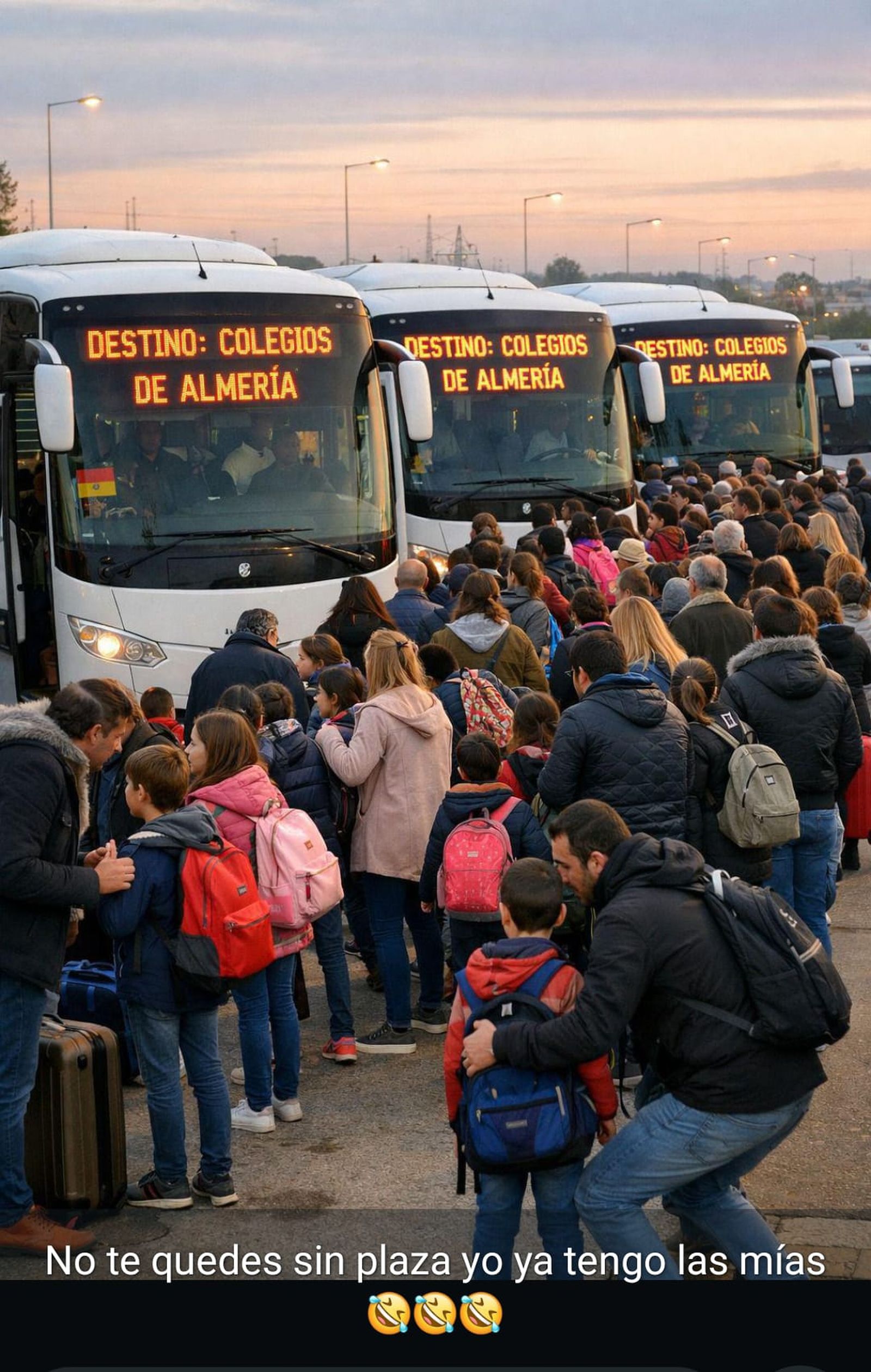 Uno de los memes por los niños de Almería que sí tienen que ir al colegio
