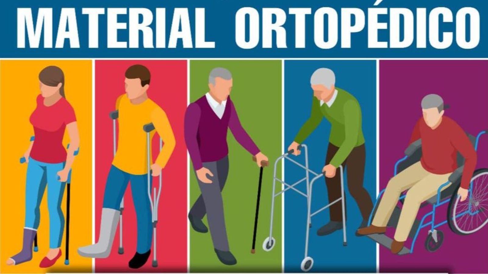 Cartel del préstamo de material ortopédico por parte del Ayuntamiento cullero.