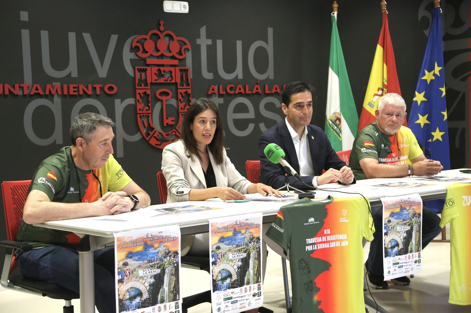 Marino Aguilera, Belén Ramírez, Antonio Jiménez y Antonio García, en la presentación.