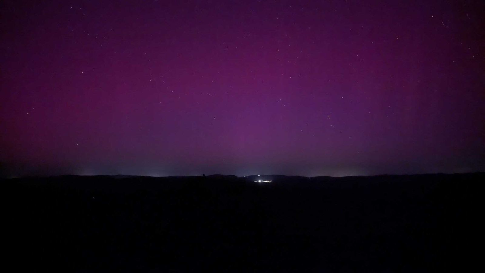 Así se han visto las auroras boreales en Huelva