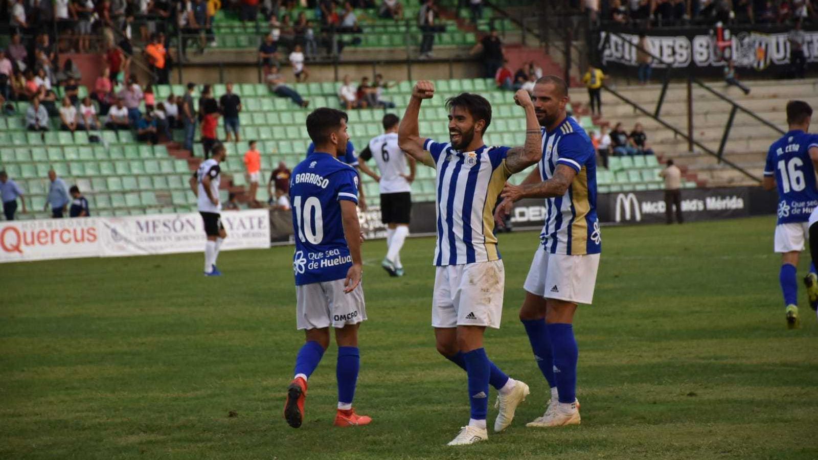Chuli celebra el gol que marcó en Mérida, uno de los dos que lleva anotados.