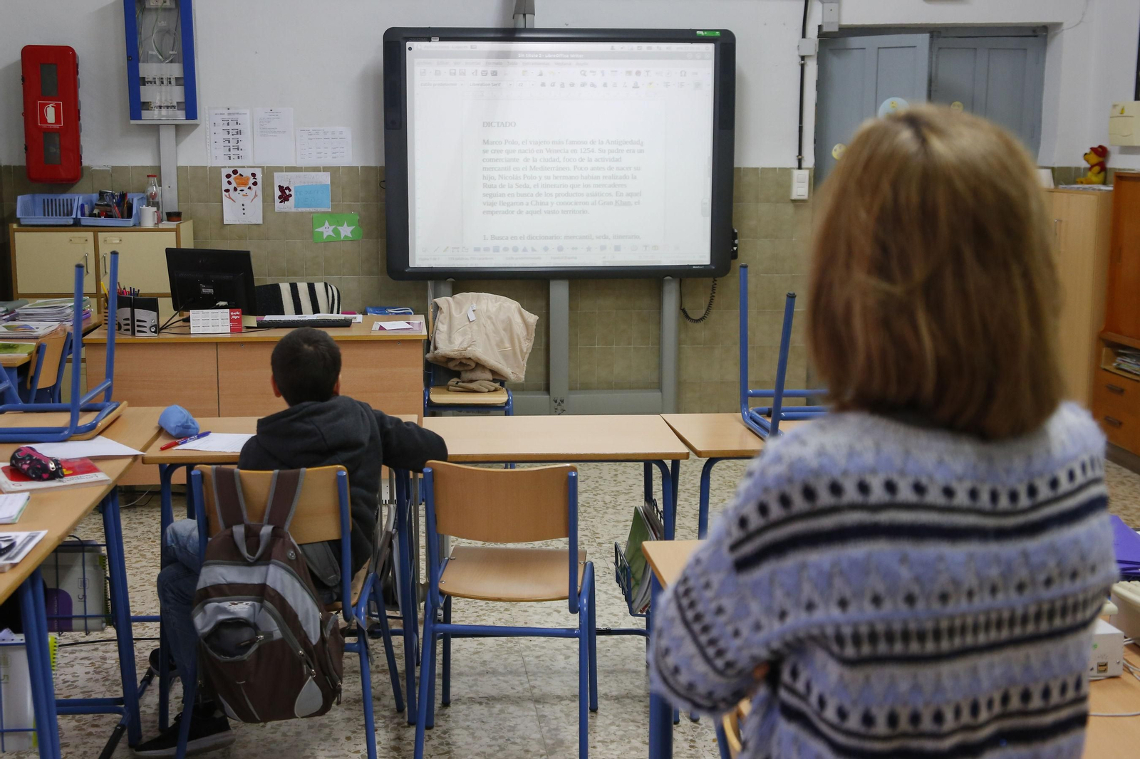 Imagen de archivo de una clase en un centro docente de Granada.