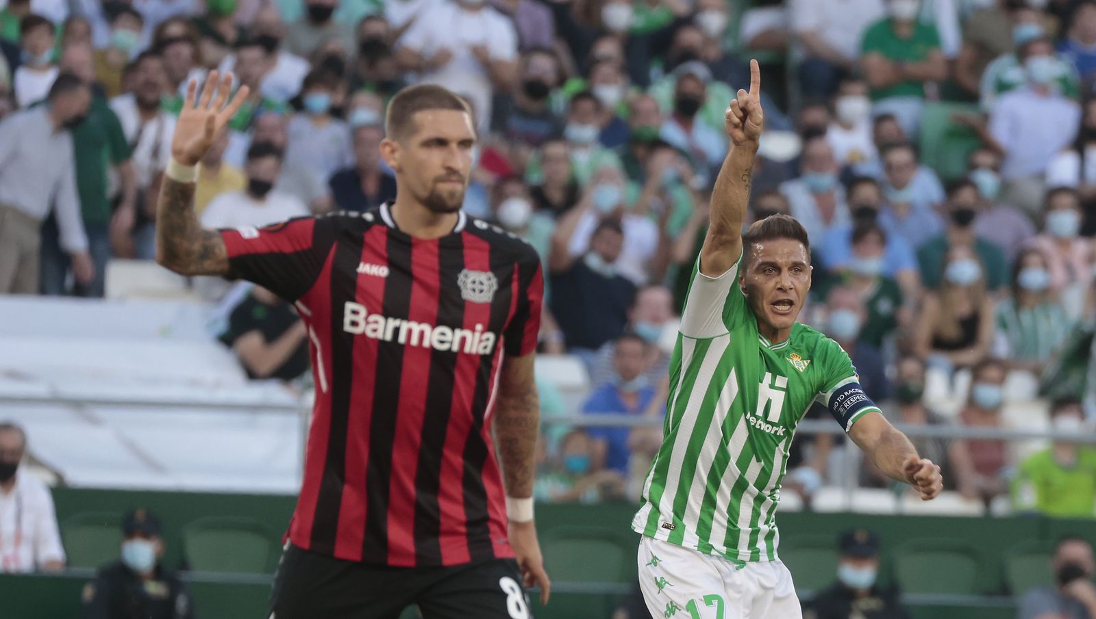 Las imágenes del Betis contra el Bayern Leverkusen