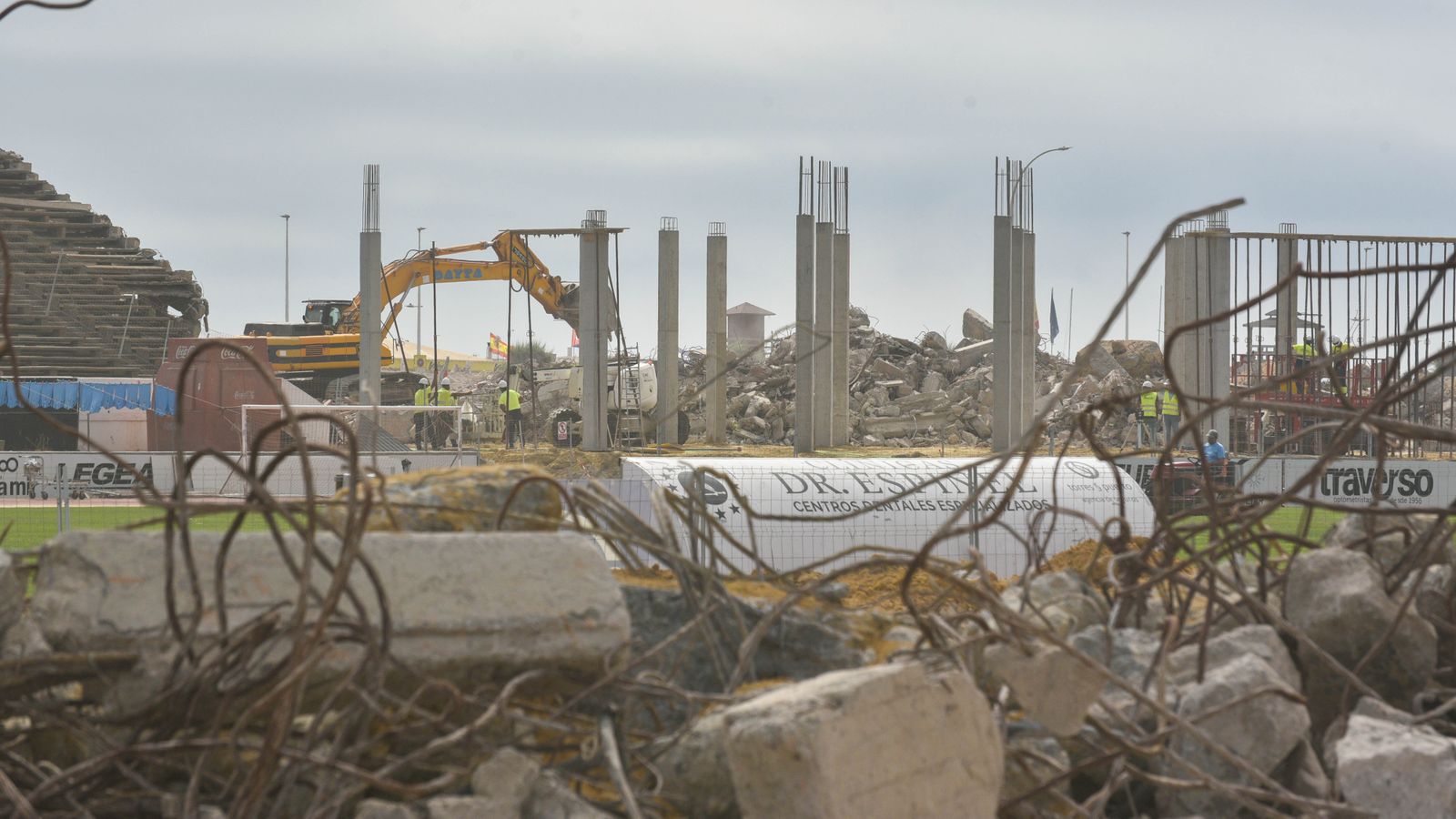Las obras del Estadio Municipal de La Línea