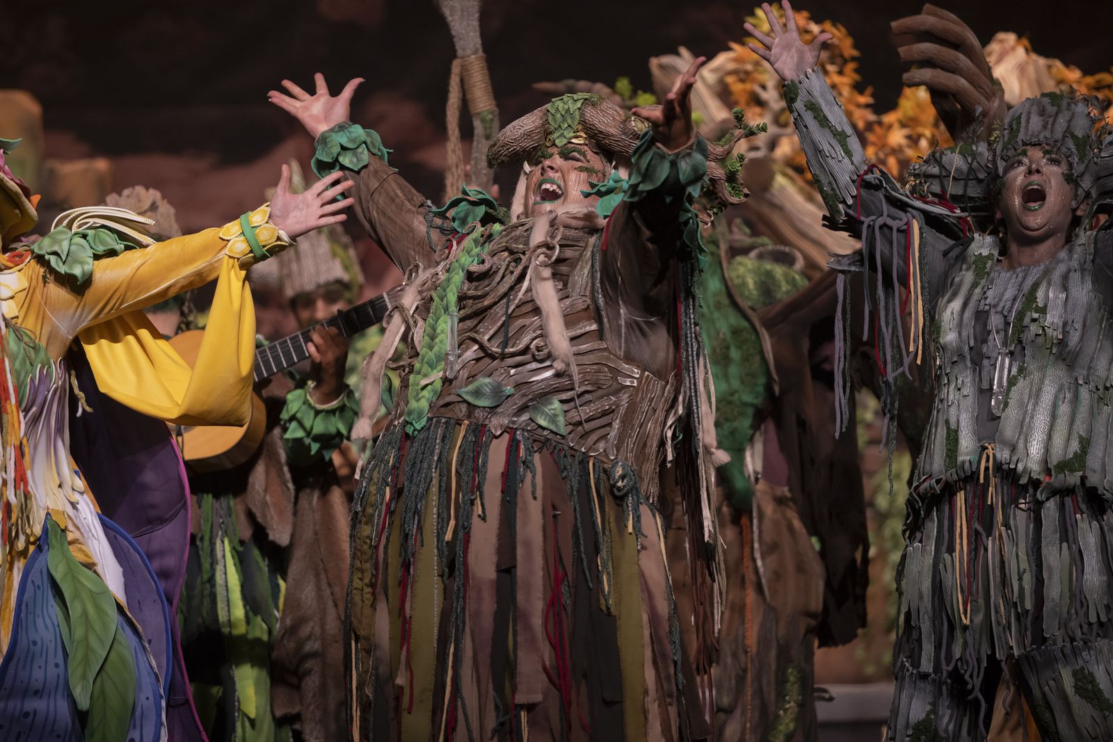 Imágenes de la actuación de la comparsa de Huelva "La vieja verde" en el Carnaval Colombino