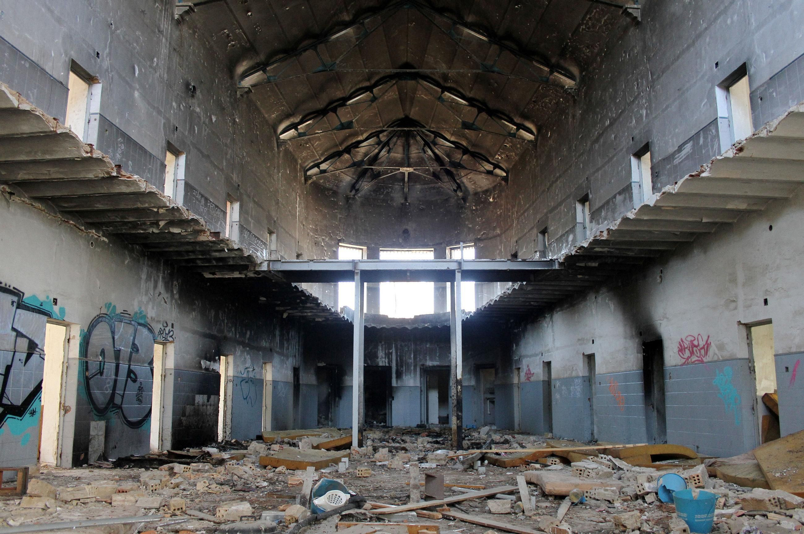 Imágenes de la antigua cárcel de Huelva durante estos últimos años