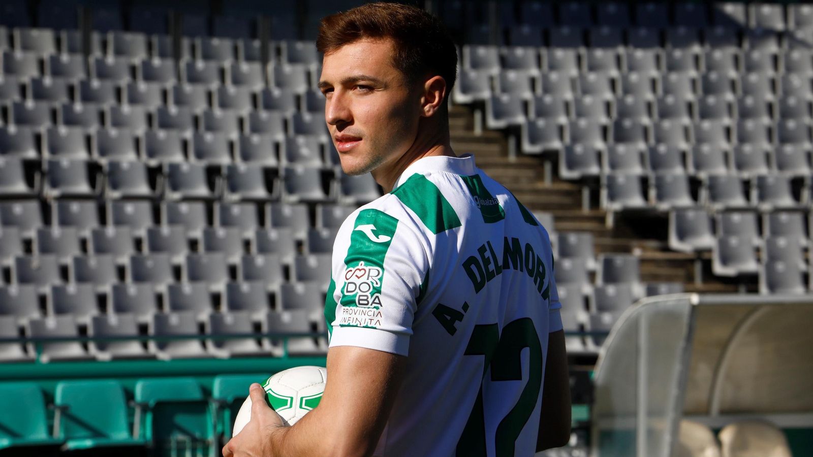 Alberto del Moral, en su presentación como jugador del Córdoba CF el pasado curso.