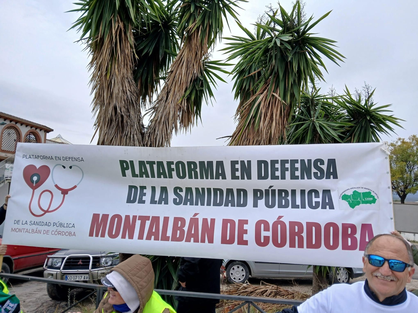Las imágenes del corte de la N-432 en Espejo por la sanidad pública Las imágenes del corte de la N-432 en Espejo por la sanidad pública