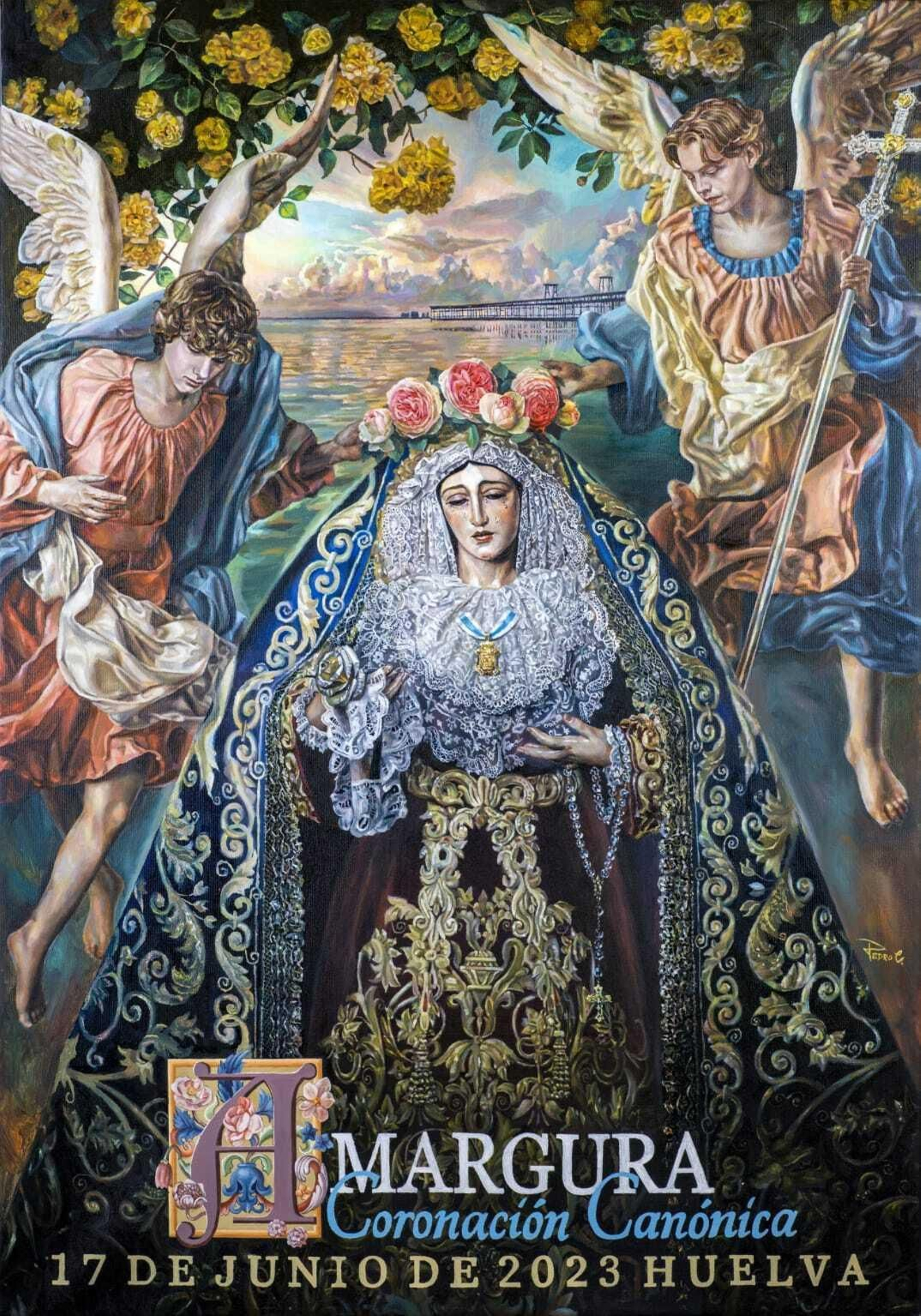 El cartel de la Coronación de la Virgen de la Amargura.