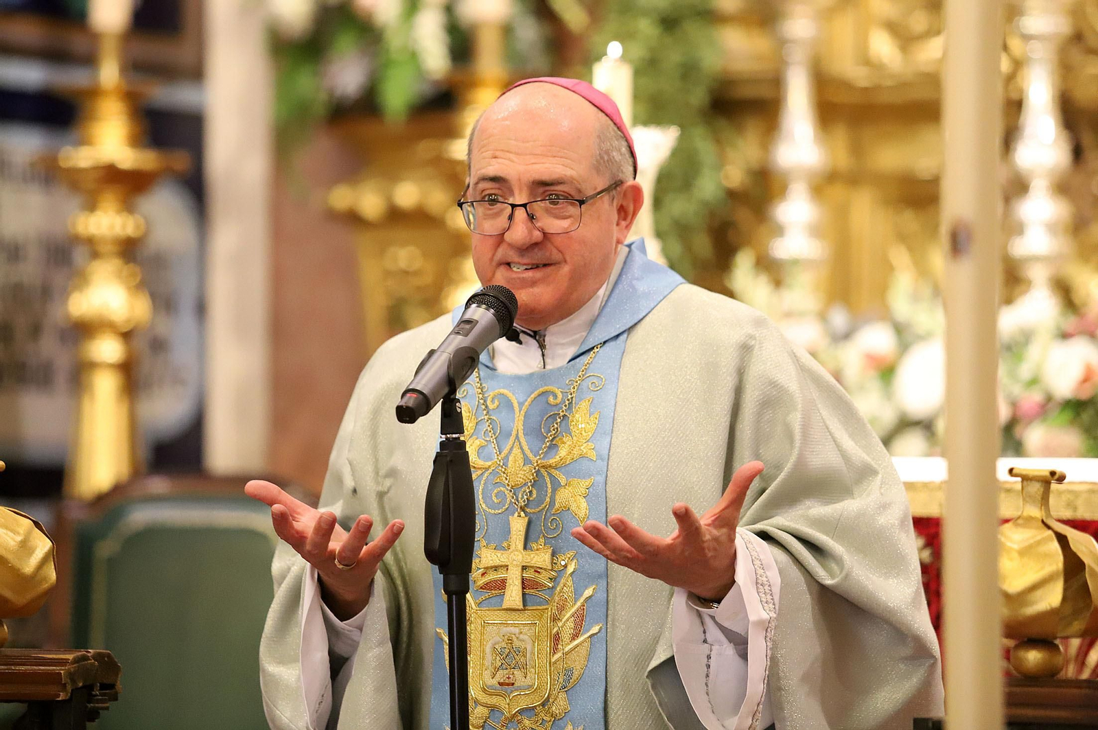 El obispo de Huelva, Santiago Gómez.