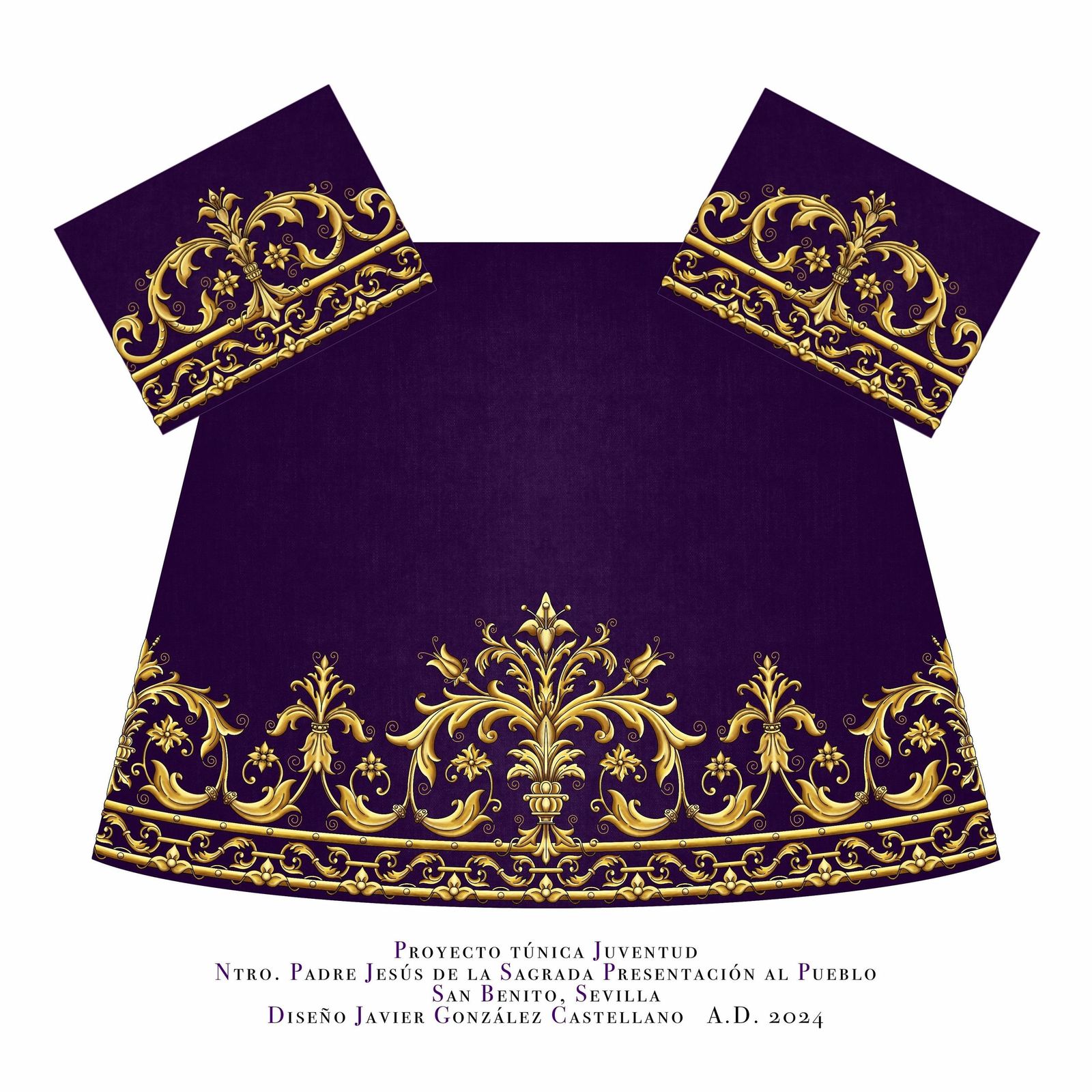 El diseño de la nueva túnica, la cuarta bordada que poseerá el Señor