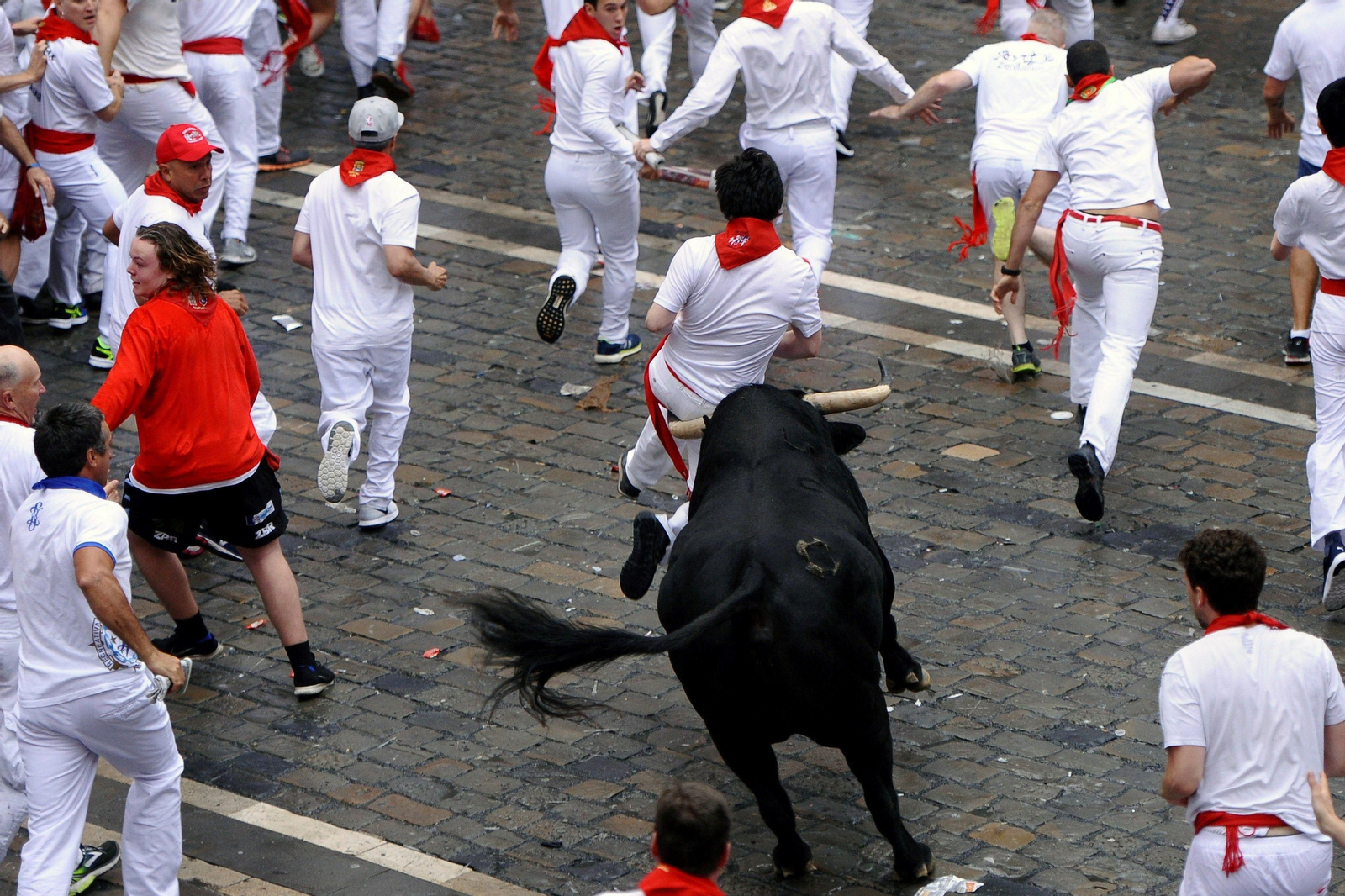 Las imágenes del primer encierro de los sanfermines 2018