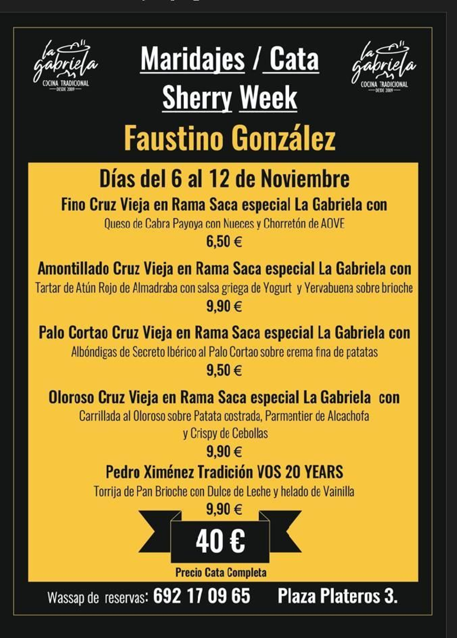 Maridajes de La Gabriela y Faustino González