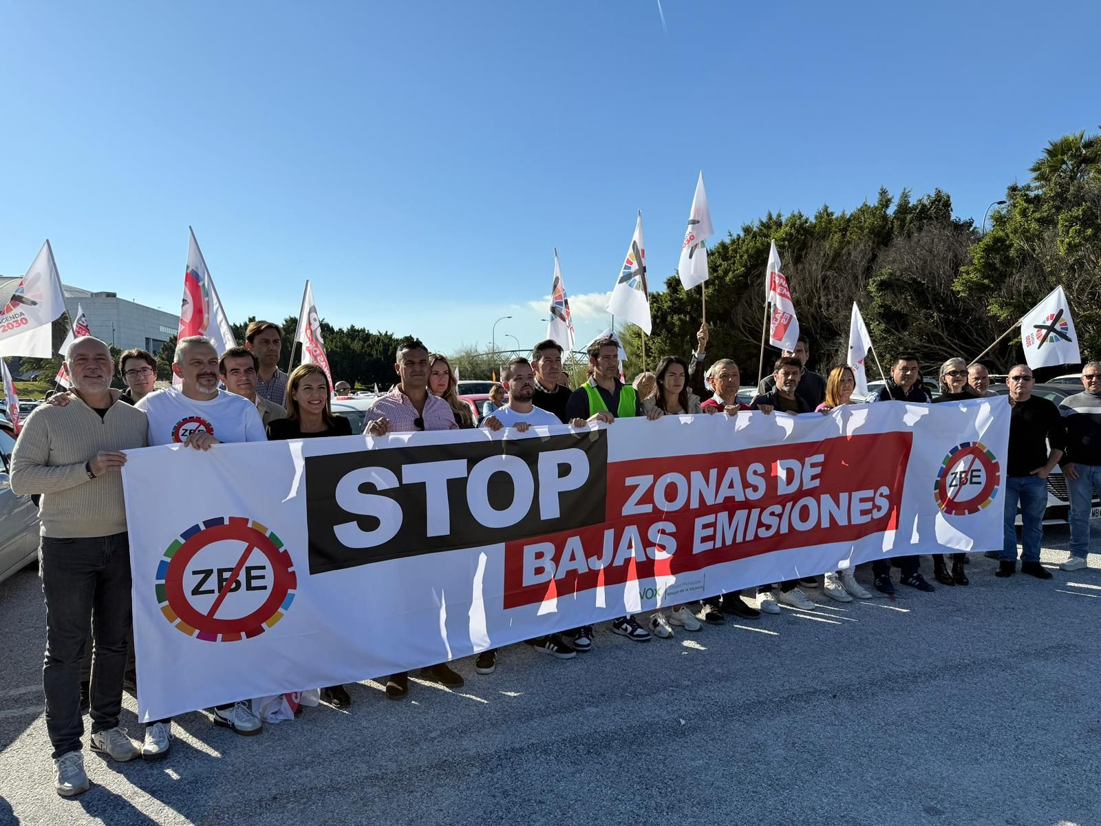 Protesta de miembros de Vox este sábado