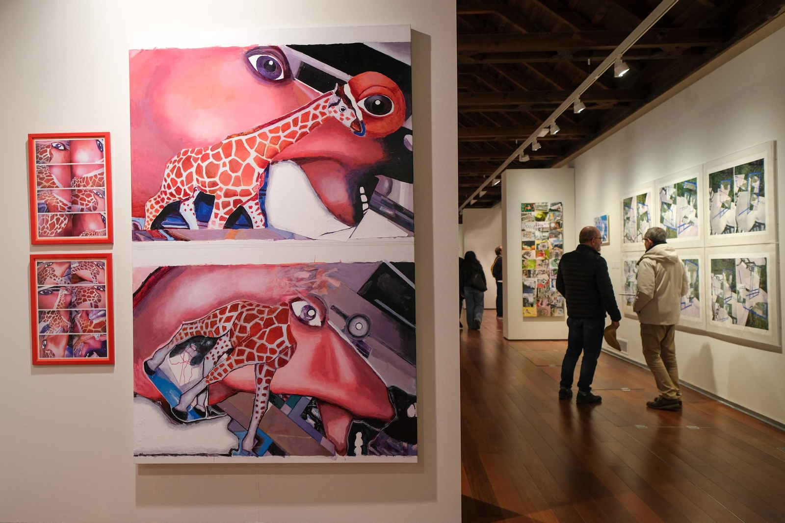 Imágenes de la inauguración de una exposición de Luis Gordillo en el Espacio Santa Clara