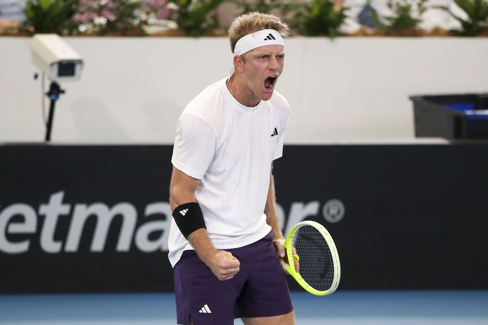 Davidovich, en acción en Adelaida.