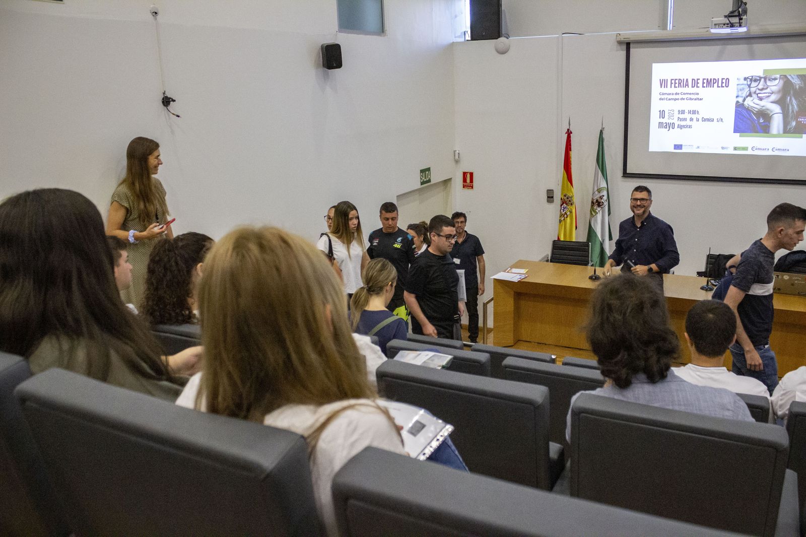 Fotos de la Feria de Empleo en la Cámara de Comercio del Campo de Gibraltar.