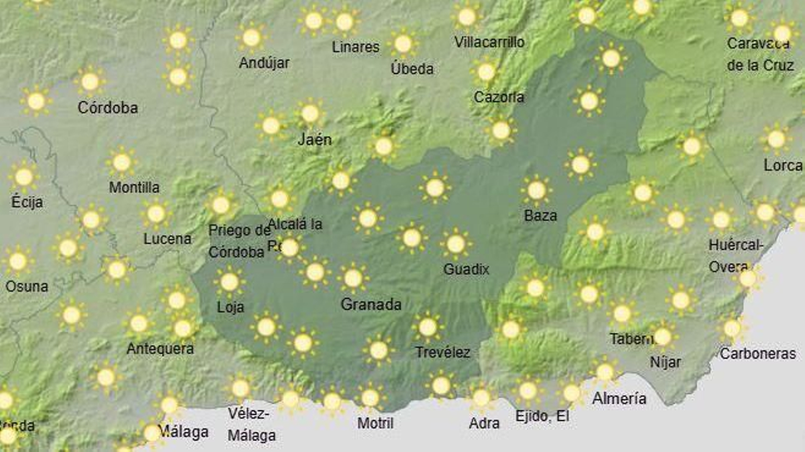 El Tiempo en Granada el 3 de septiembre de 2025