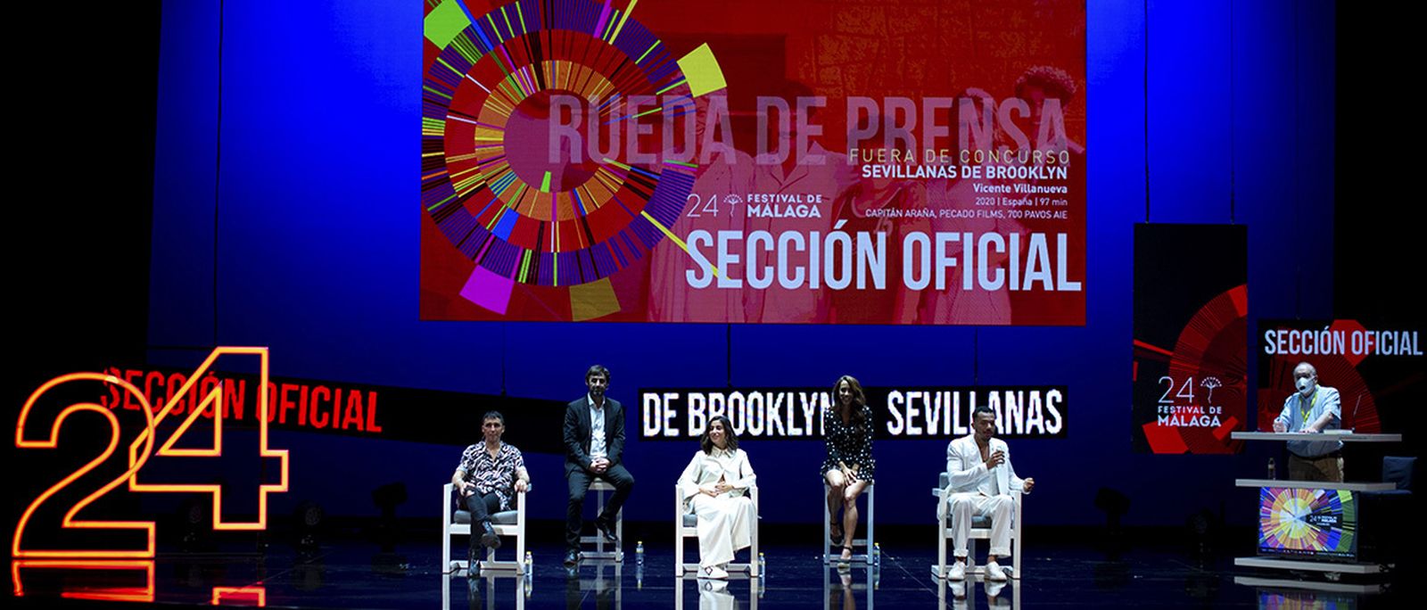 Presentación de 'Sevillanas de Brooklyn' en el Festival de Cine de Málaga.