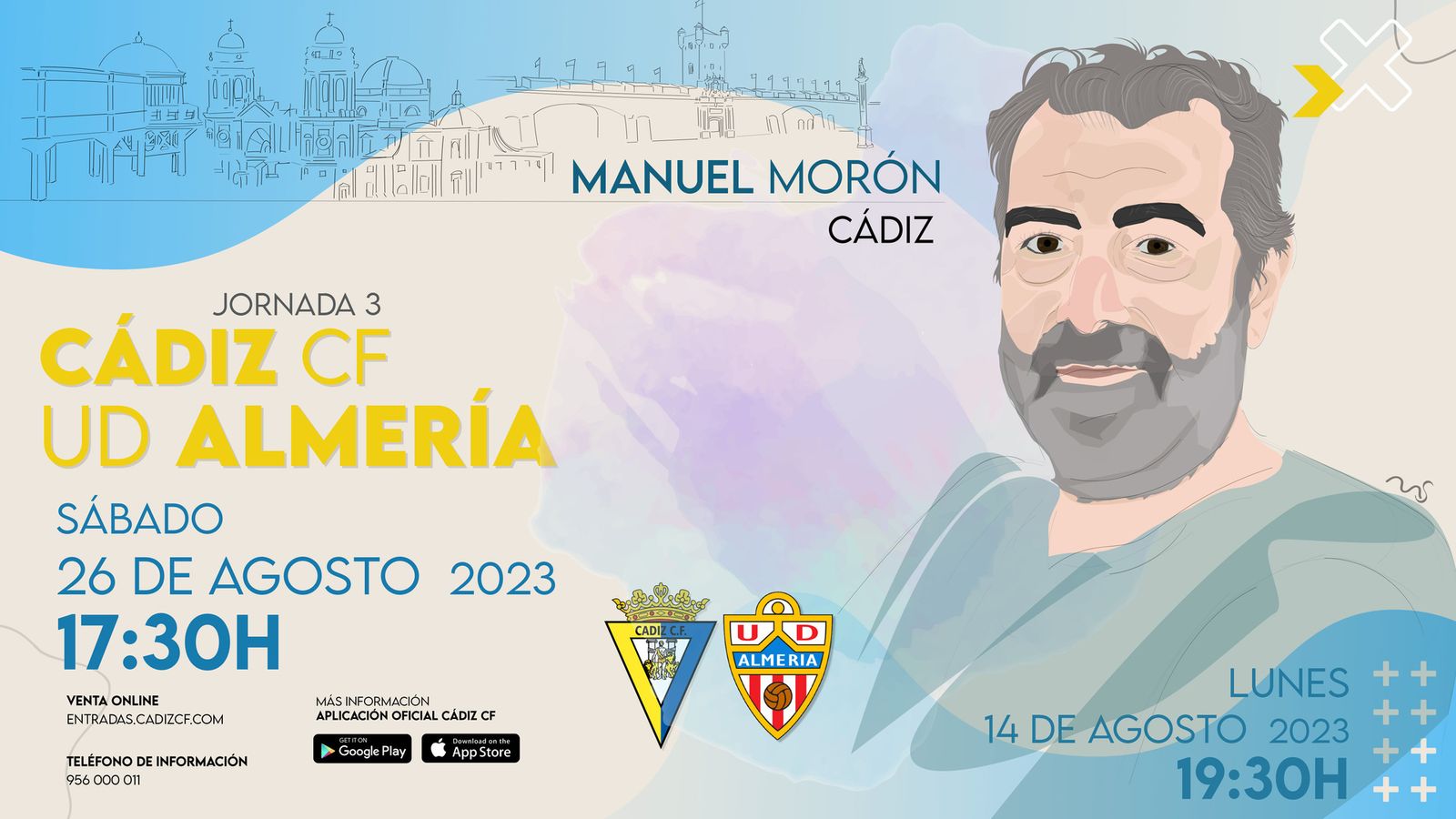 El cartel del partido.