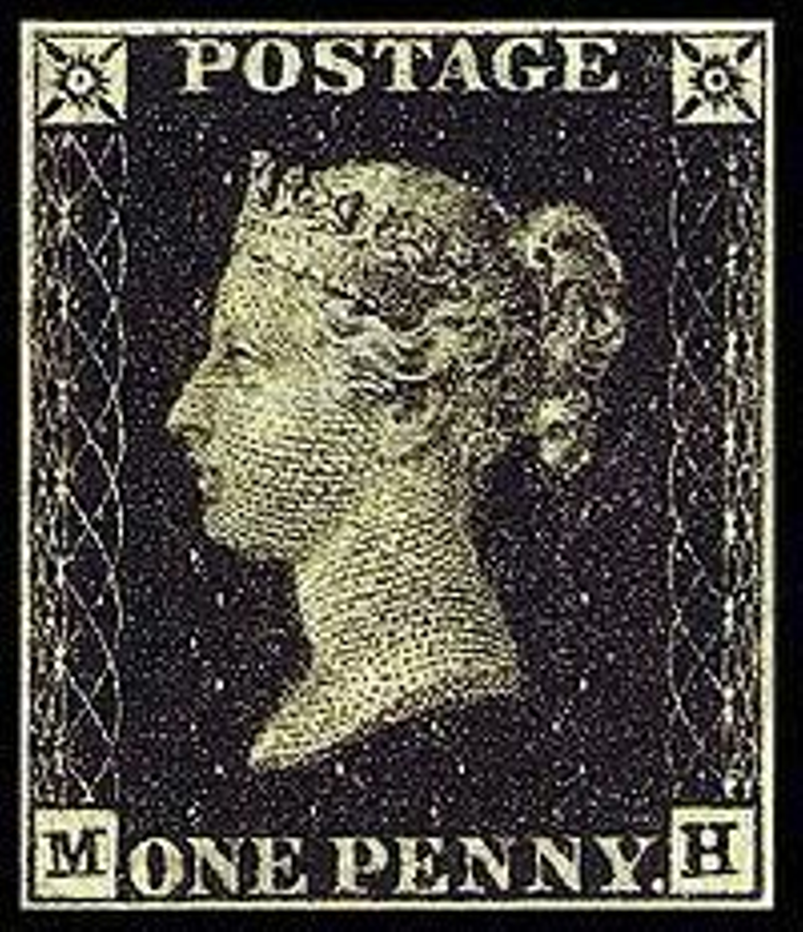 Penny Black, el primer sello de correos que se hizo en el mundo.