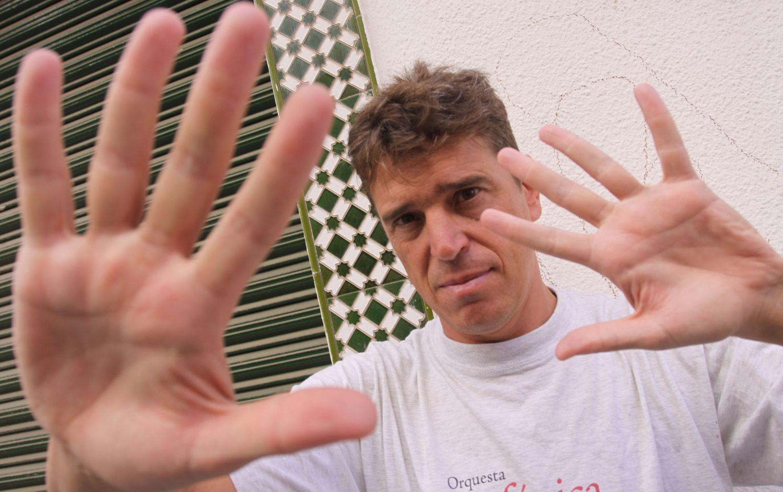 Javier Ojeda, en el centro de Málaga.