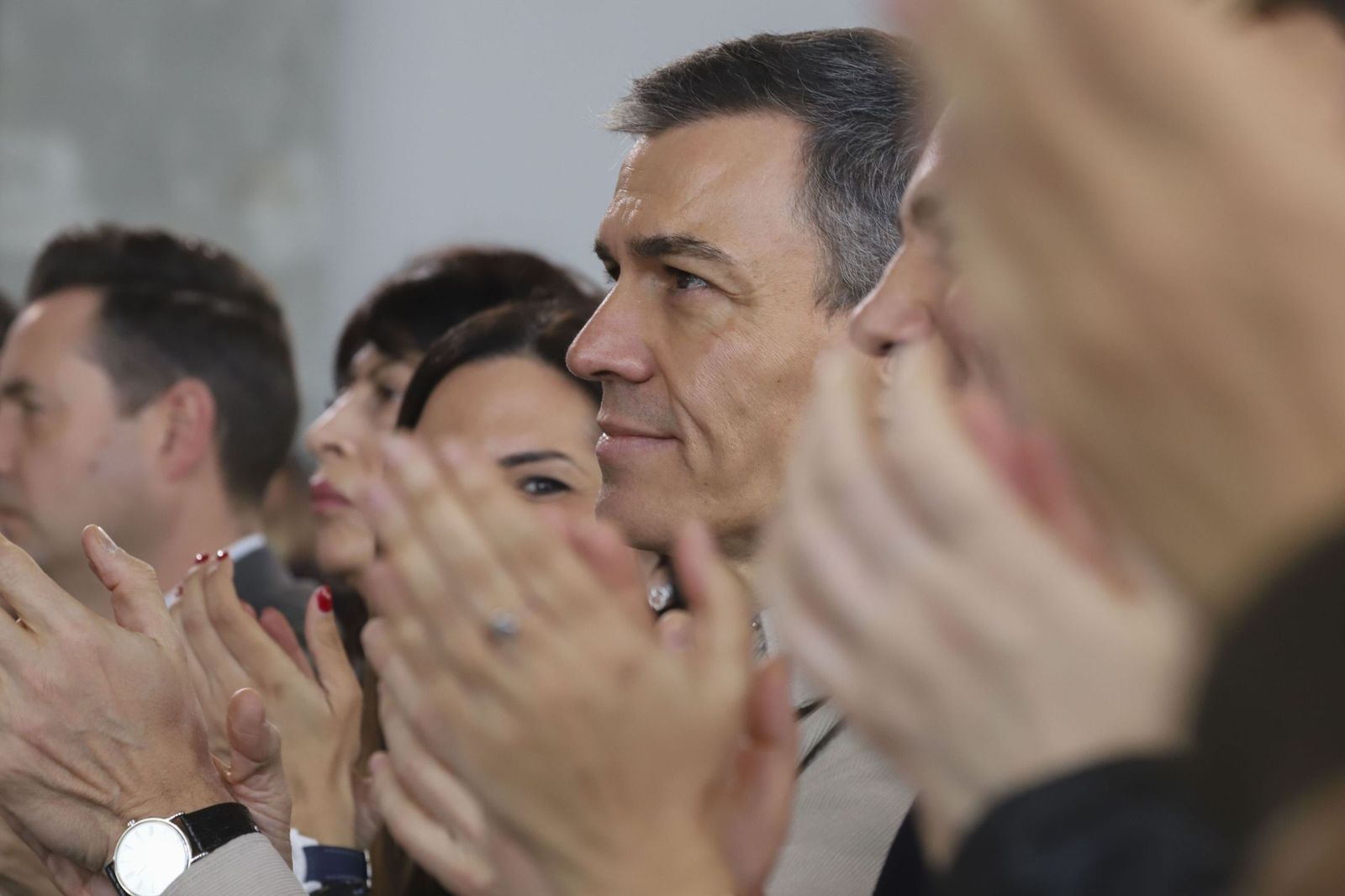 Pedro Sánchez, el domingo en Ponferrada.