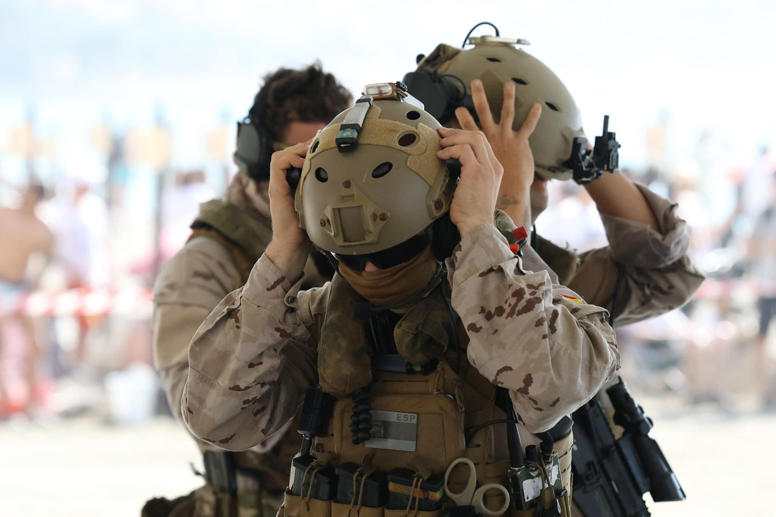 Las fotos del desembarco anfibio en La Malagueta