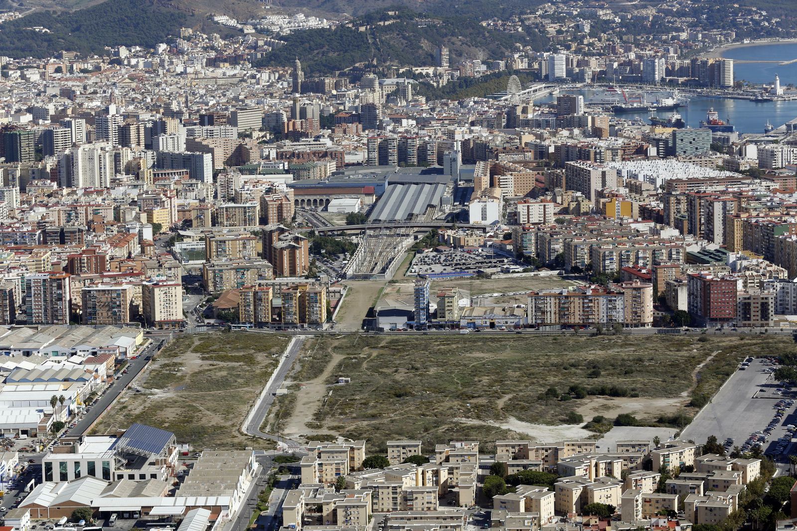 Vista aérea de Málaga