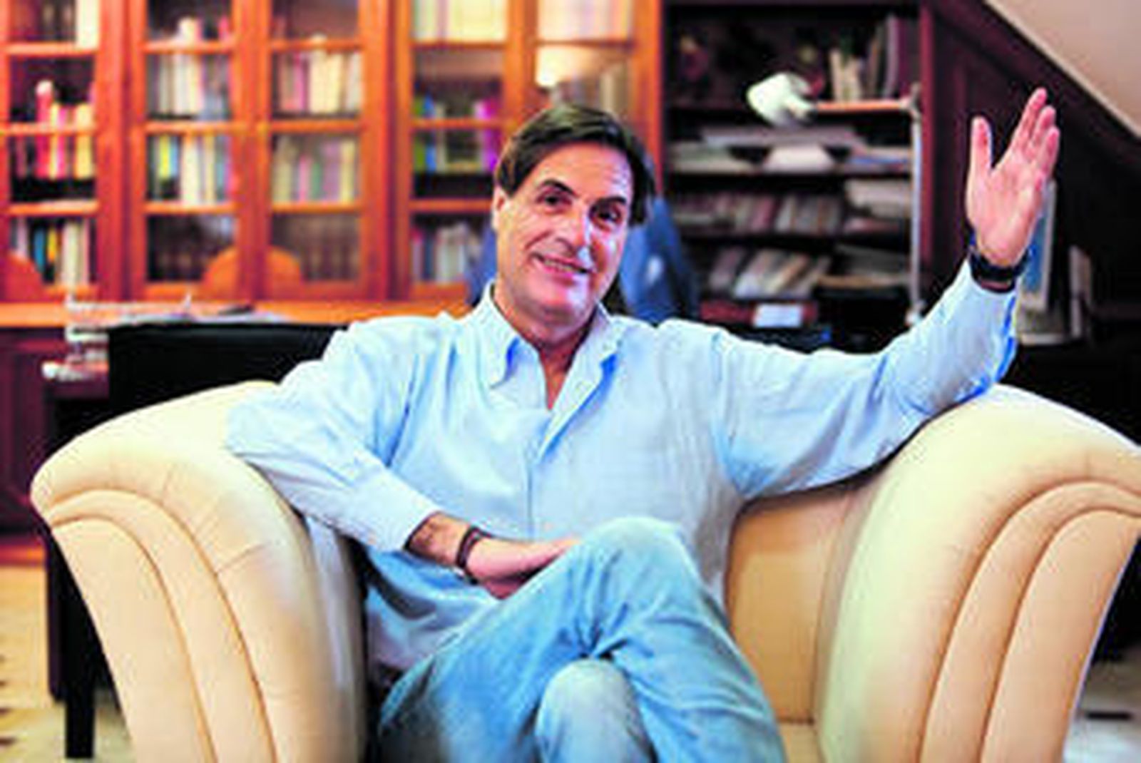 Damián Caneda, ayer, durante la entrevista horas antes de dejar su puesto como concejal.