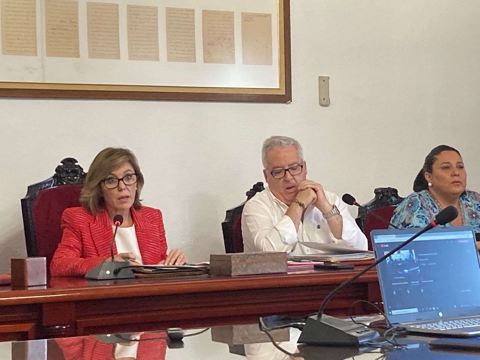 Un momento del Pleno de renuncia de Ana Romero.