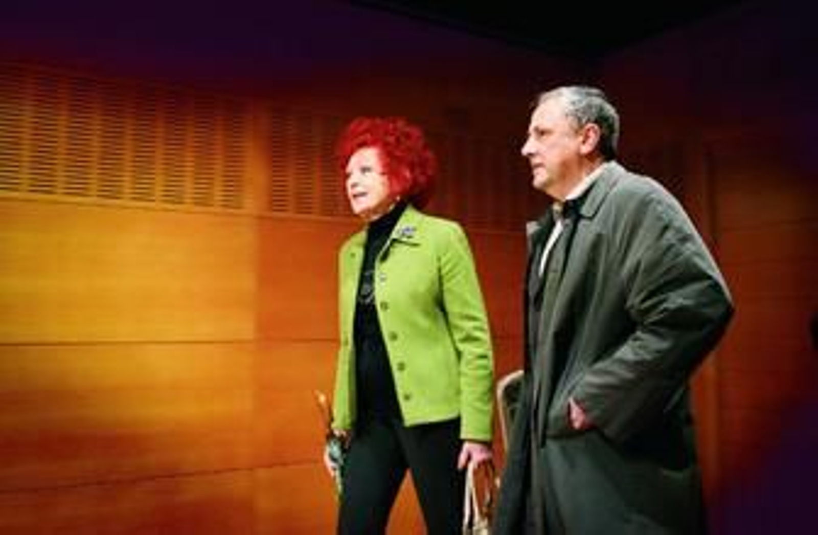 Juana de Aizpuru y Rafael Ortiz, anoche en Cajasol.