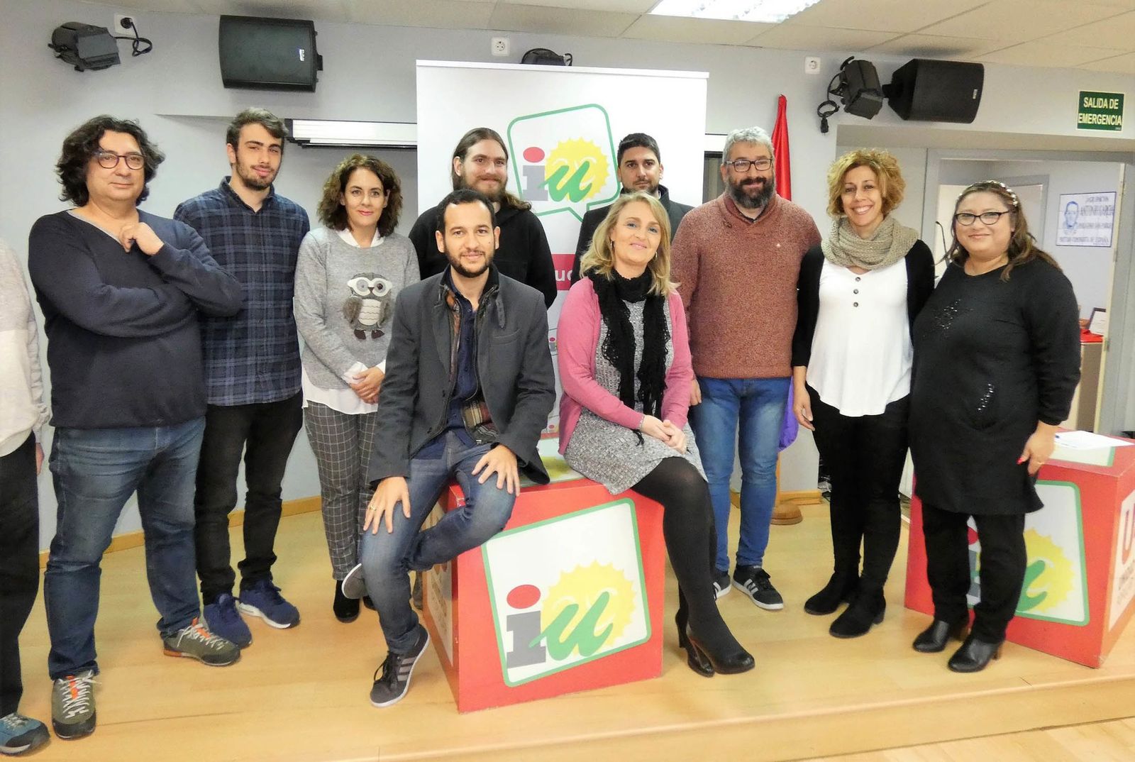 La candidatura de IU a las municipales que fue elegida el 19 de diciembre liderada por González Rojas y Oliva.