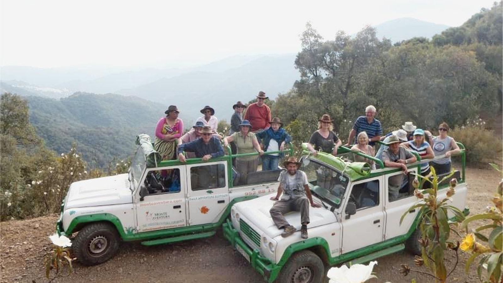 Con turistas en la Sierra.
