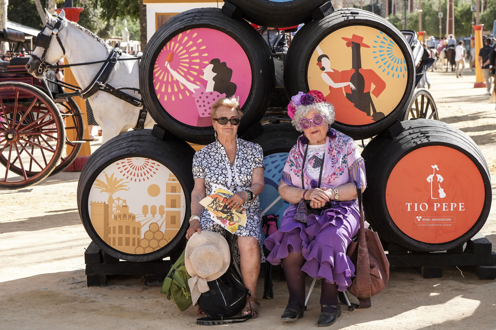 Imágenes del ambiente el martes en la Feria de Jerez 2024
