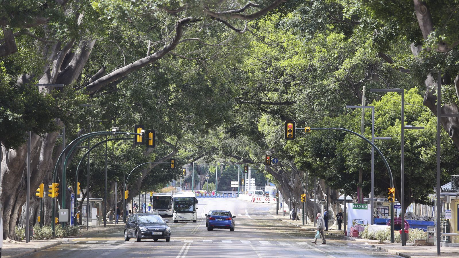 Las calles de Málaga vacías, en el cuarto día de cuarentena por el coronavirus, en fotos